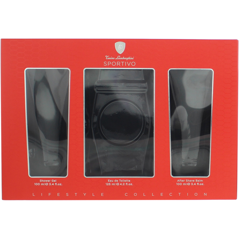 Tenino Lamborghini Sportive Eau De Toilette 3 Piece Gift Set 125ml Image 3