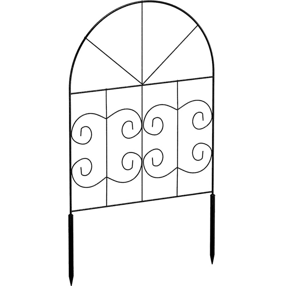 Living and Home Arched 32 x 42cm 25 Pack Metal Border Fence Decoration Set Image 4