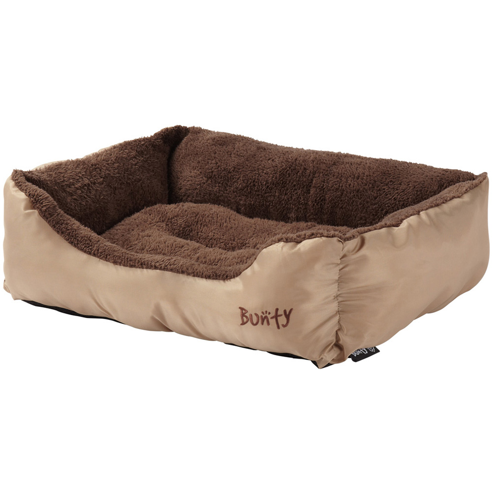 Bunty Deluxe Small Cream Soft Pet Basket Bed Image 1