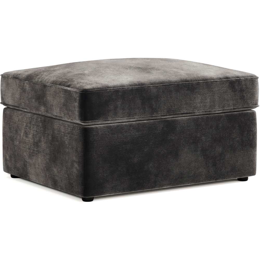 Jay-Be Steel Luxe Velvet Fold-Out Footstool Bed with Comfort Mattress Image 2