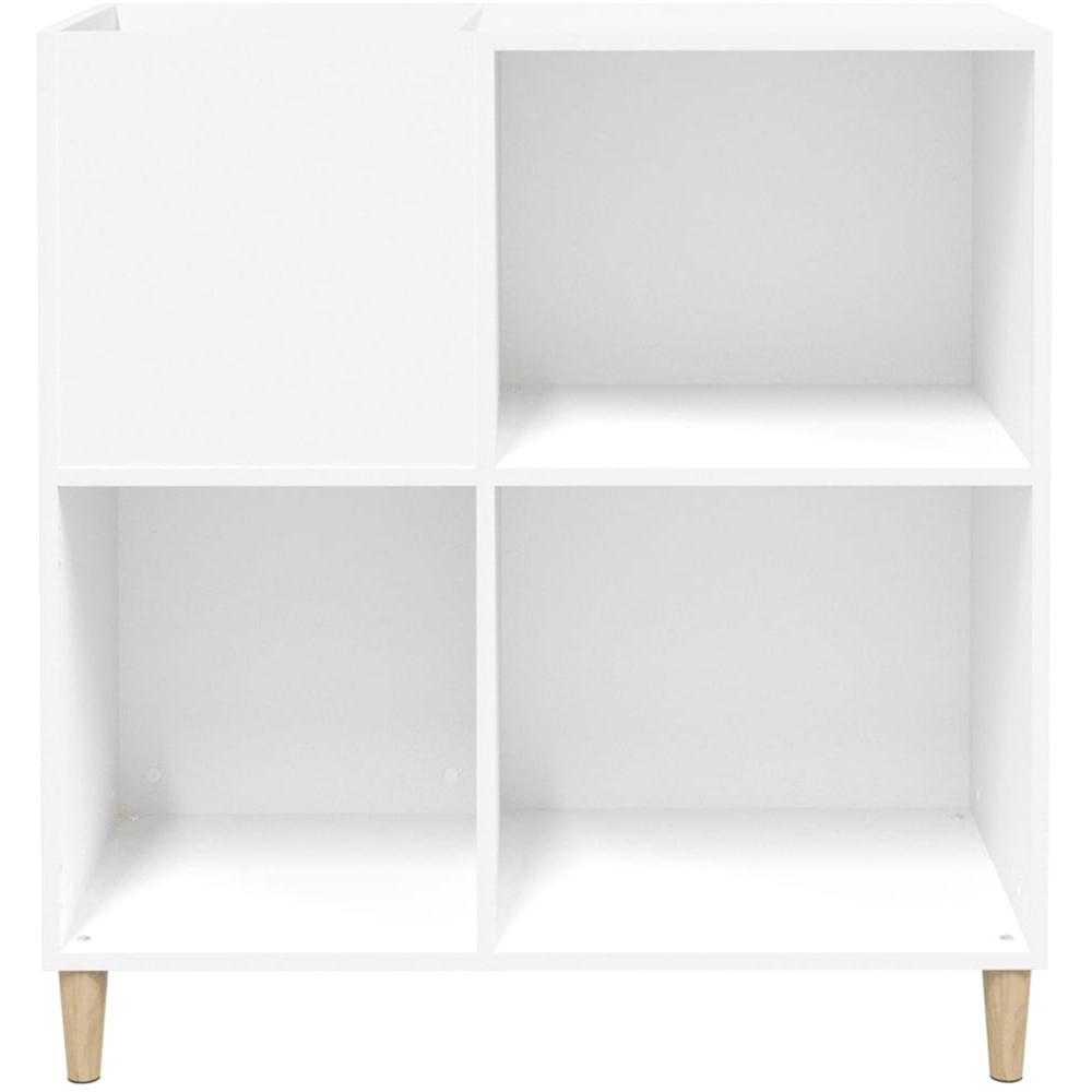 vidaXL 3 Shelf White Record Cabinet Image 5