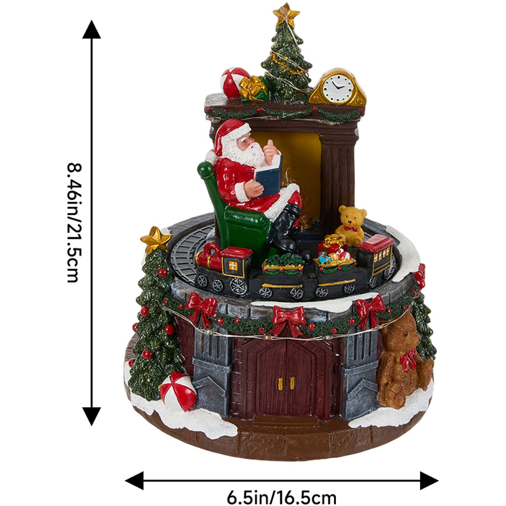 Living and Home Santa by Fireplace LED Music Box Image 8