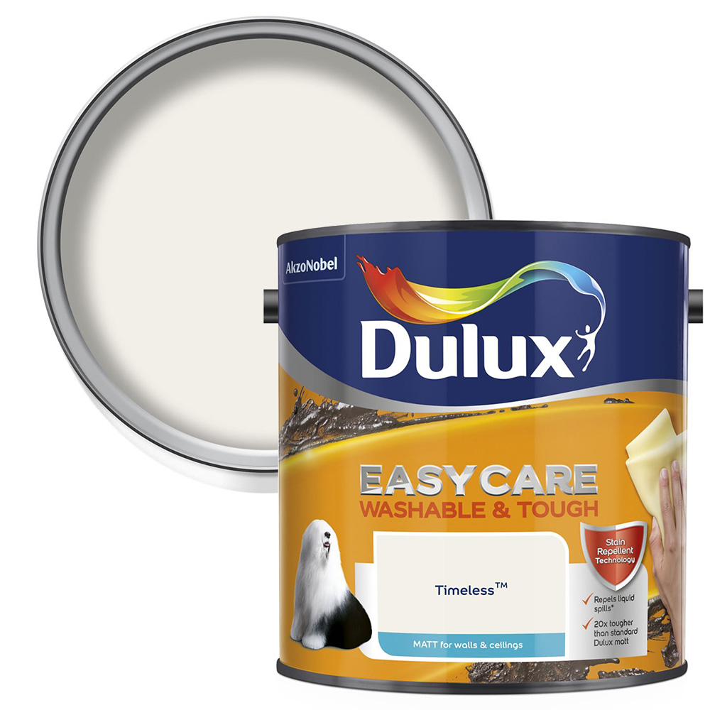 Dulux Easycare Washable & Tough Timeless Matt Emulsion Paint 2.5L Image 1