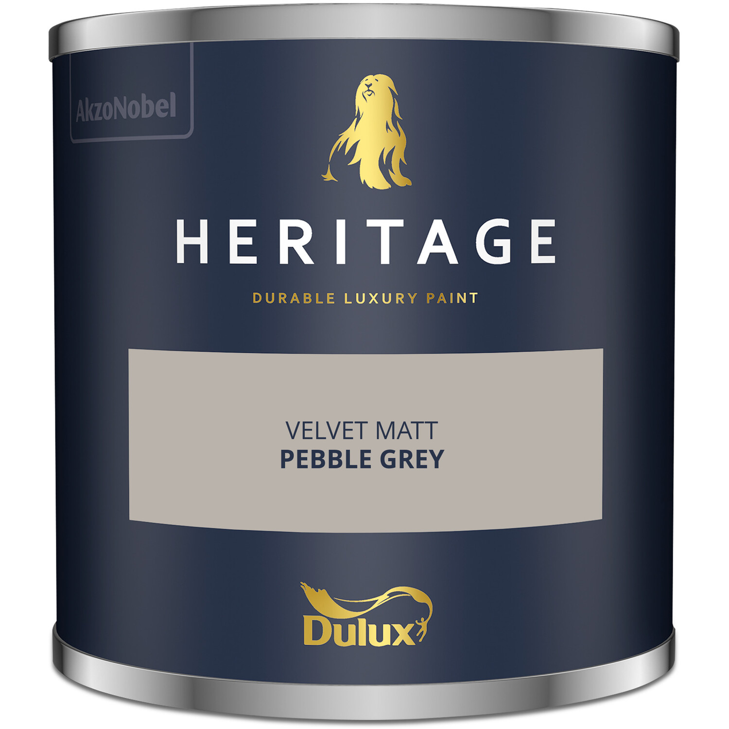 Dulux Heritage Walls and Ceilings Pebble Grey Velvet Matt Emulsion Paint Tester Image 2