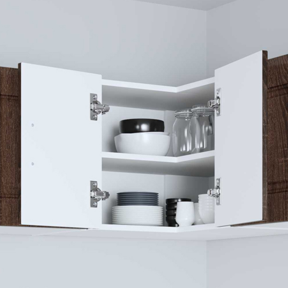 vidaXL Kalmar 2 Door Brown Oak Wall Kitchen Cabinet Image 1