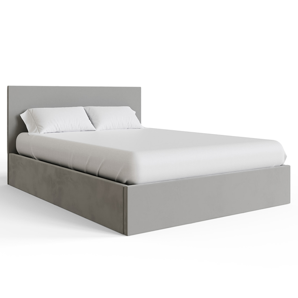 GFW Double Charcoal Grey Velvet End Lift Ottoman Bed Image 3