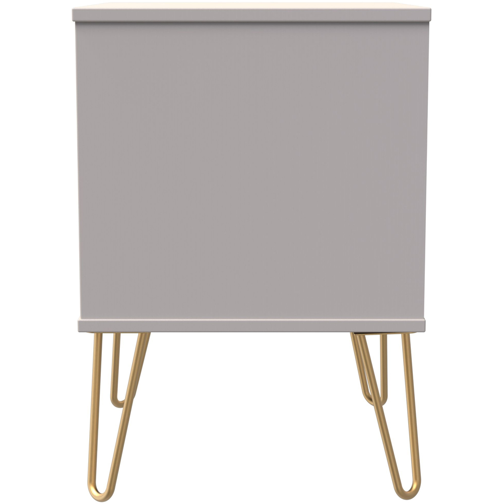 Crowndale Linear 2 Drawer Kashmir Matt Bedside Table Ready Assembled Image 4