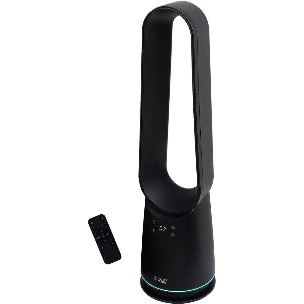 Russell Hobbs Black Bladeless Cooling Fan with Remote Image 2