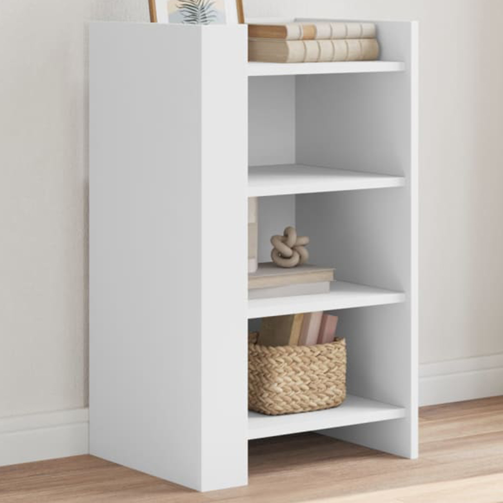 vidaXL 4 Shelf White Sideboard Image 1