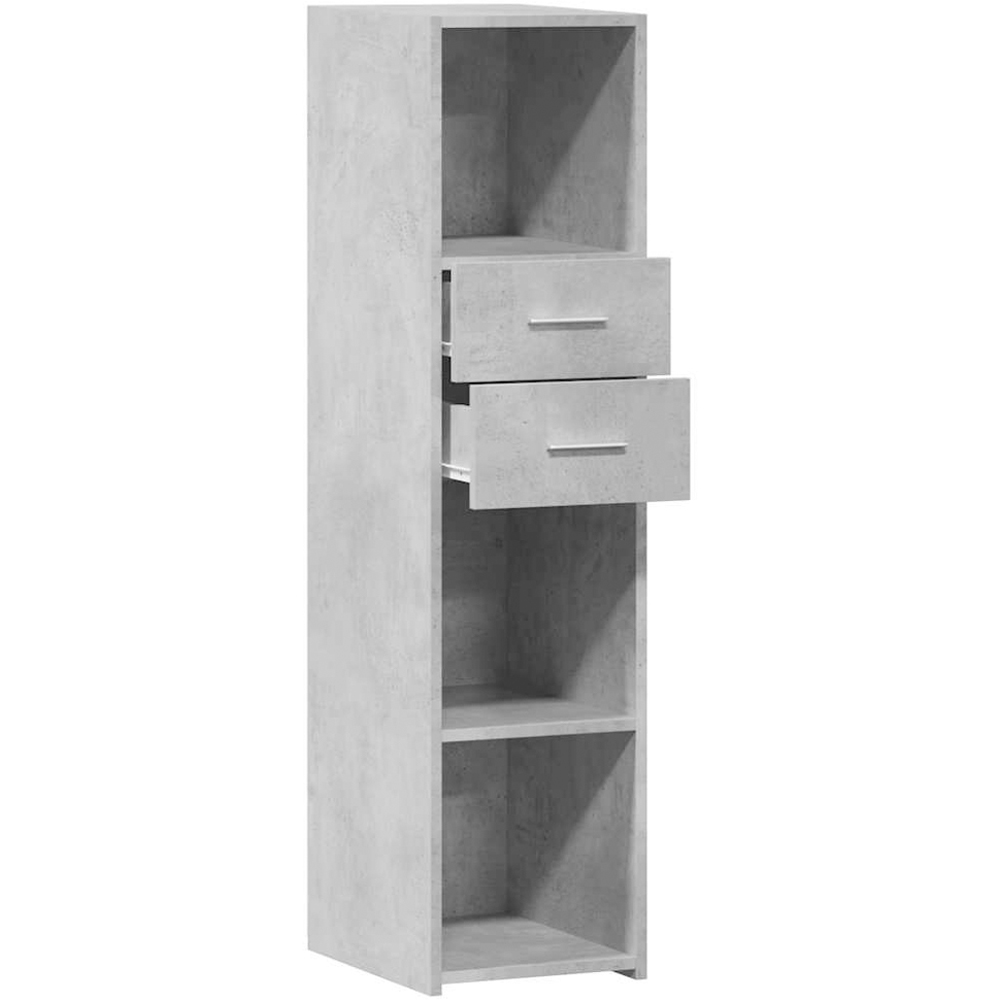 vidaXL 2 Drawer 3 Shelf Concrete Grey Highboard Image 7