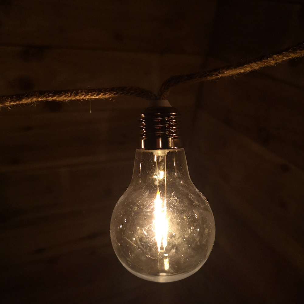 Samuel Alexander 10 Warm White A60 Bulb Jute Rope Party Festoon Light 4.5m Image 6