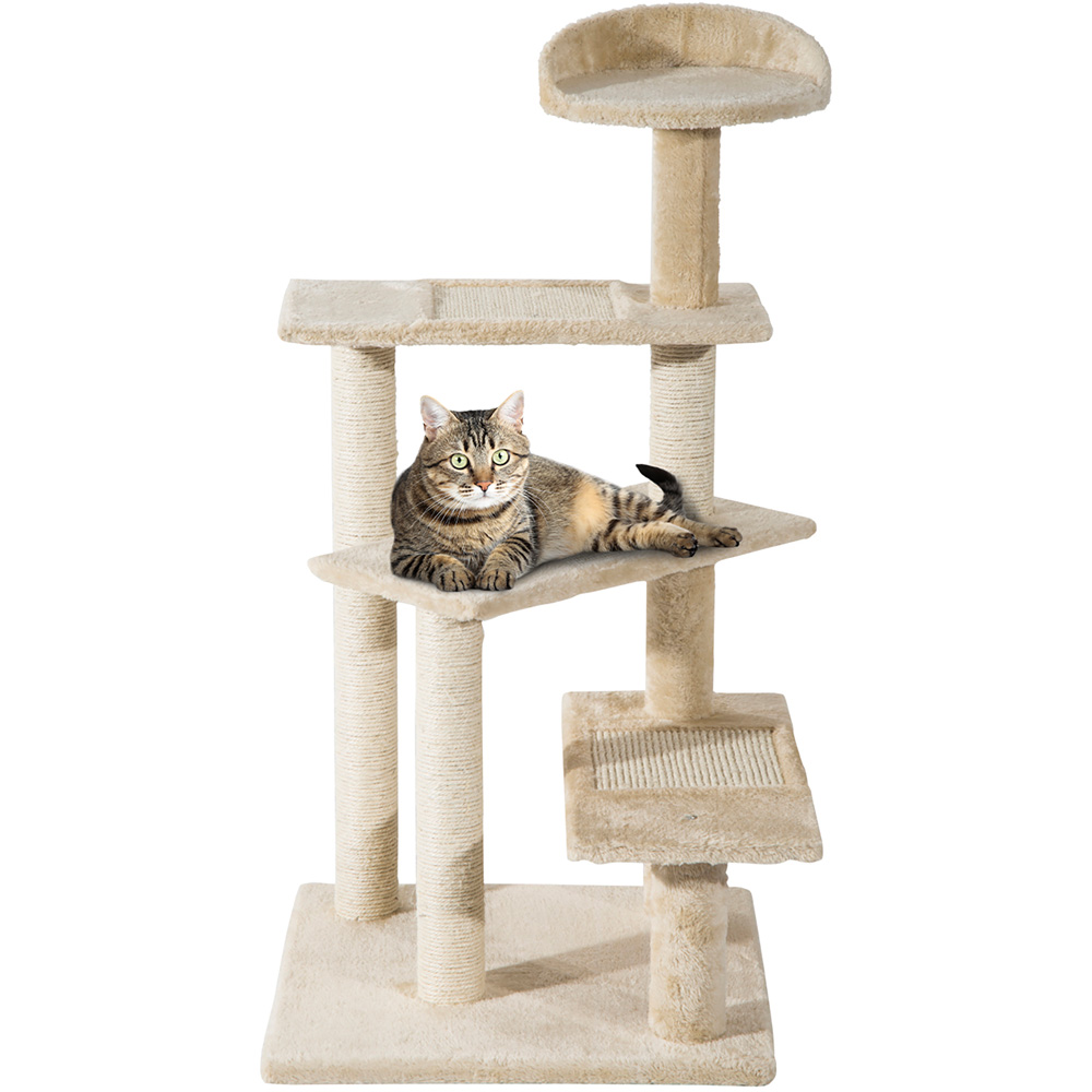 PawHut Cat Scratching Furniture Tower Image 1