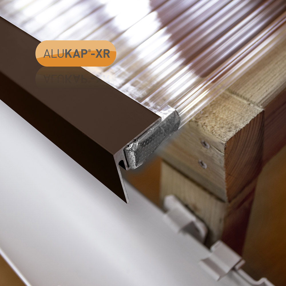 Alukap-XR 16mm Brown End Stop Bar 2.4m Image 2