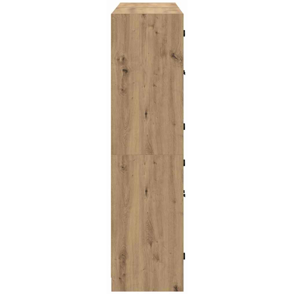 vidaXL 8 Glass Door Artisan Oak Sideboard Image 7