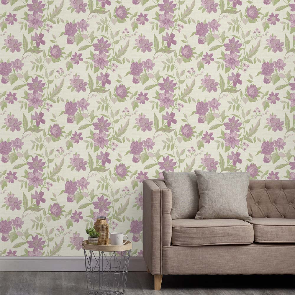 Grandeco Katsu Trail Floral Blown Pink Wallpaper Image 4