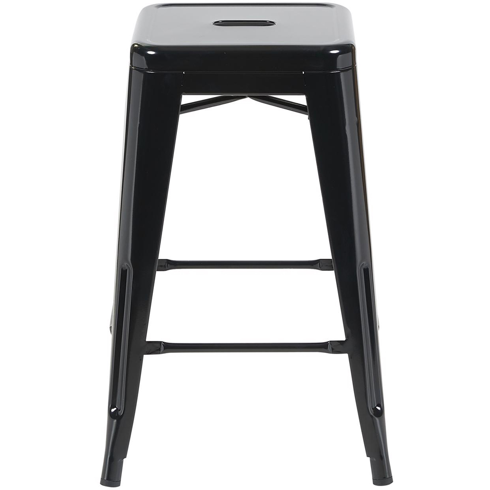 FWStyle Black Gloss Metal Bar Stool 4 Pack Image 3