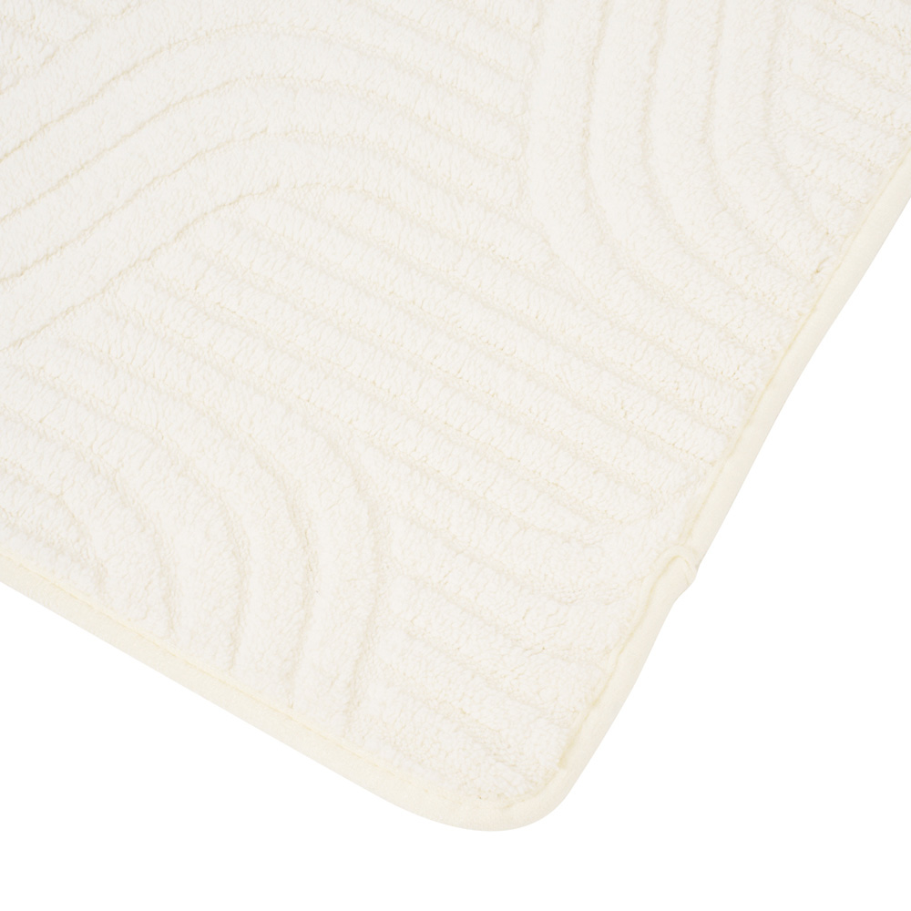 Living and Home Beige Minimalist Wavy Geometric Non-Slip Sofa Mat 160 x 90cm Image 5