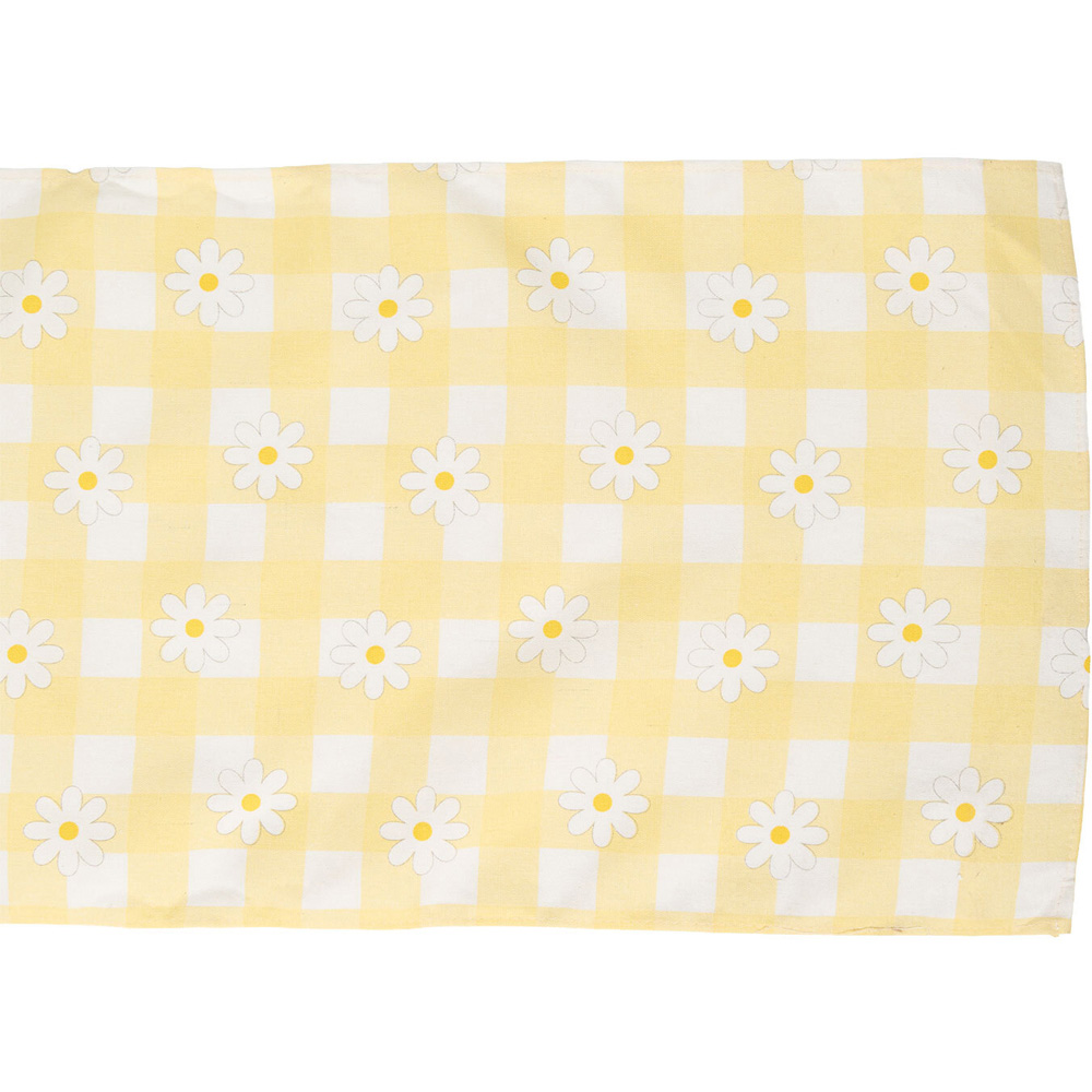 Gingham Daisy Table Runner Yellow Image 5