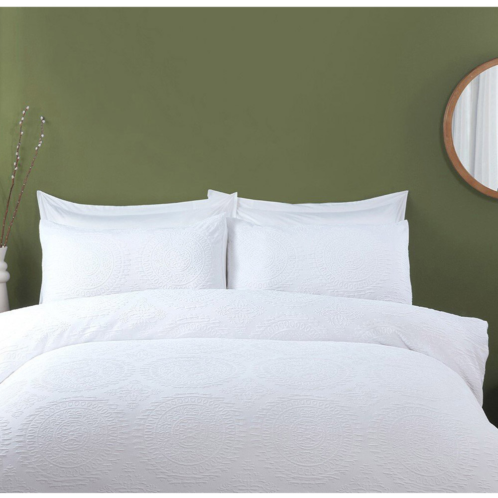 Kingsbridge Duvet Cover and Pillowcase Set - White / King Image 6