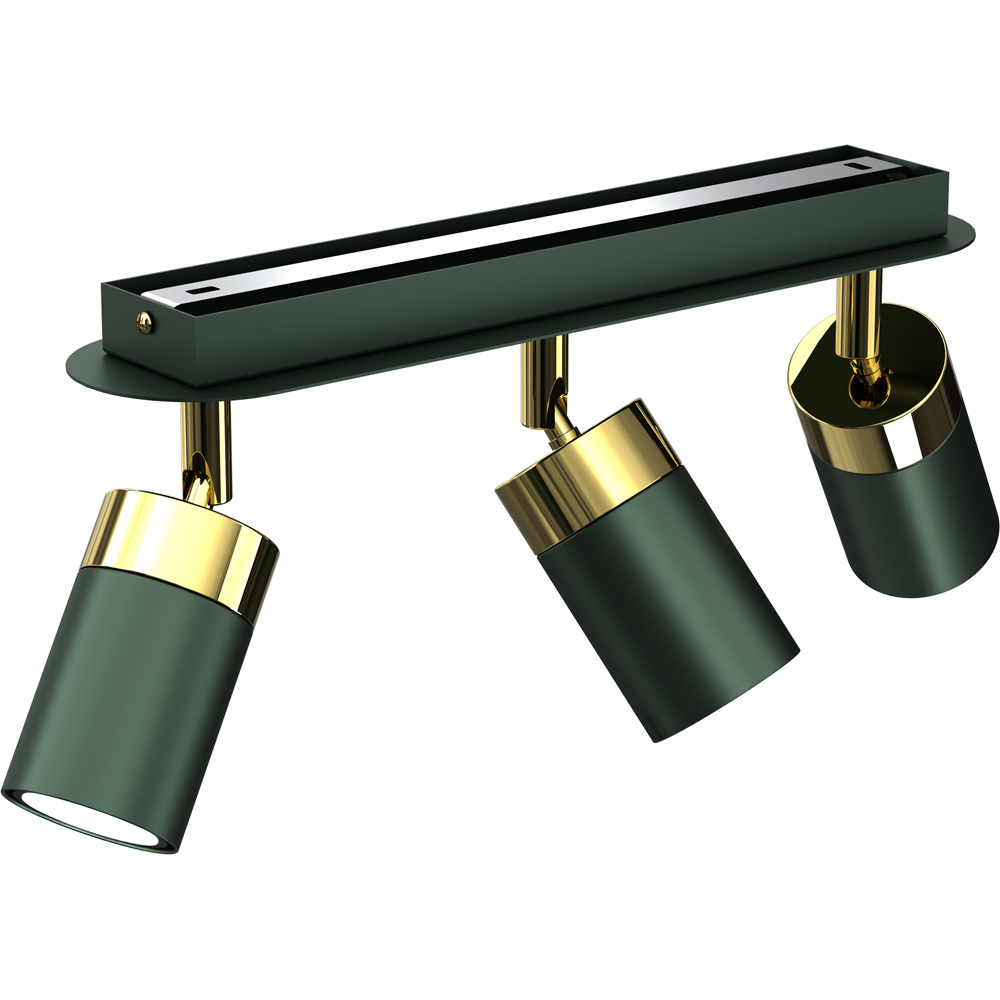 Milagro Joker Green and Gold 3 LED Ceiling Light Image 3