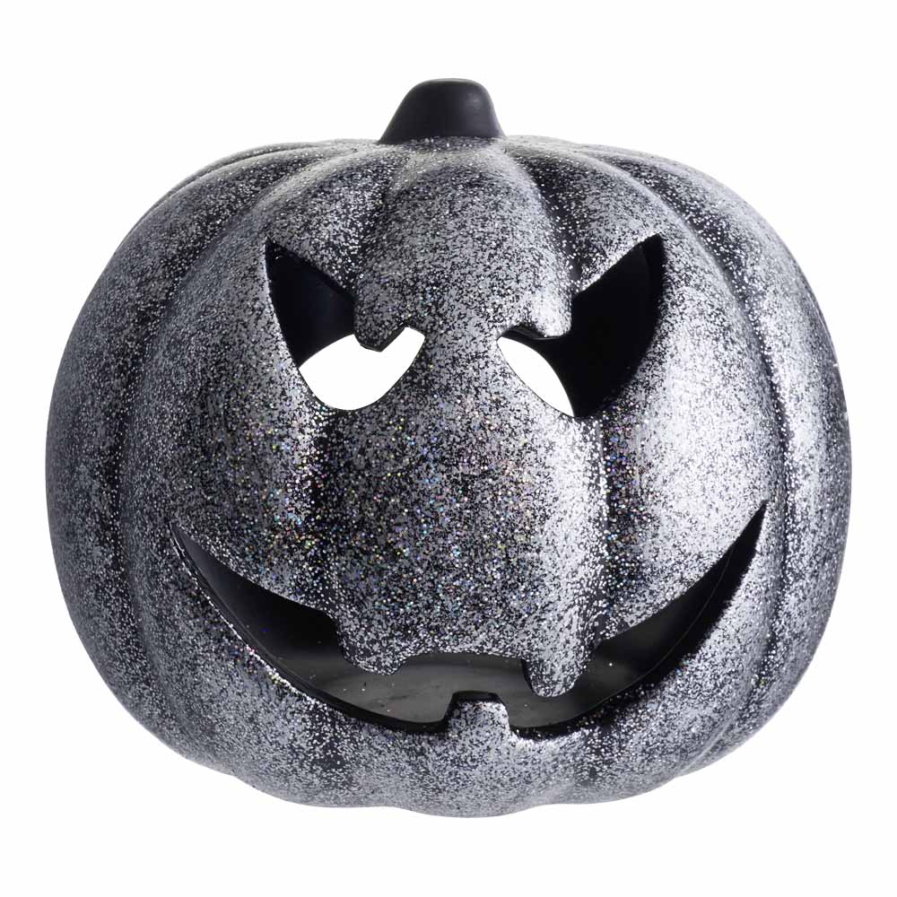 Wilko Halloween Large Grey Pumpkin Image 1