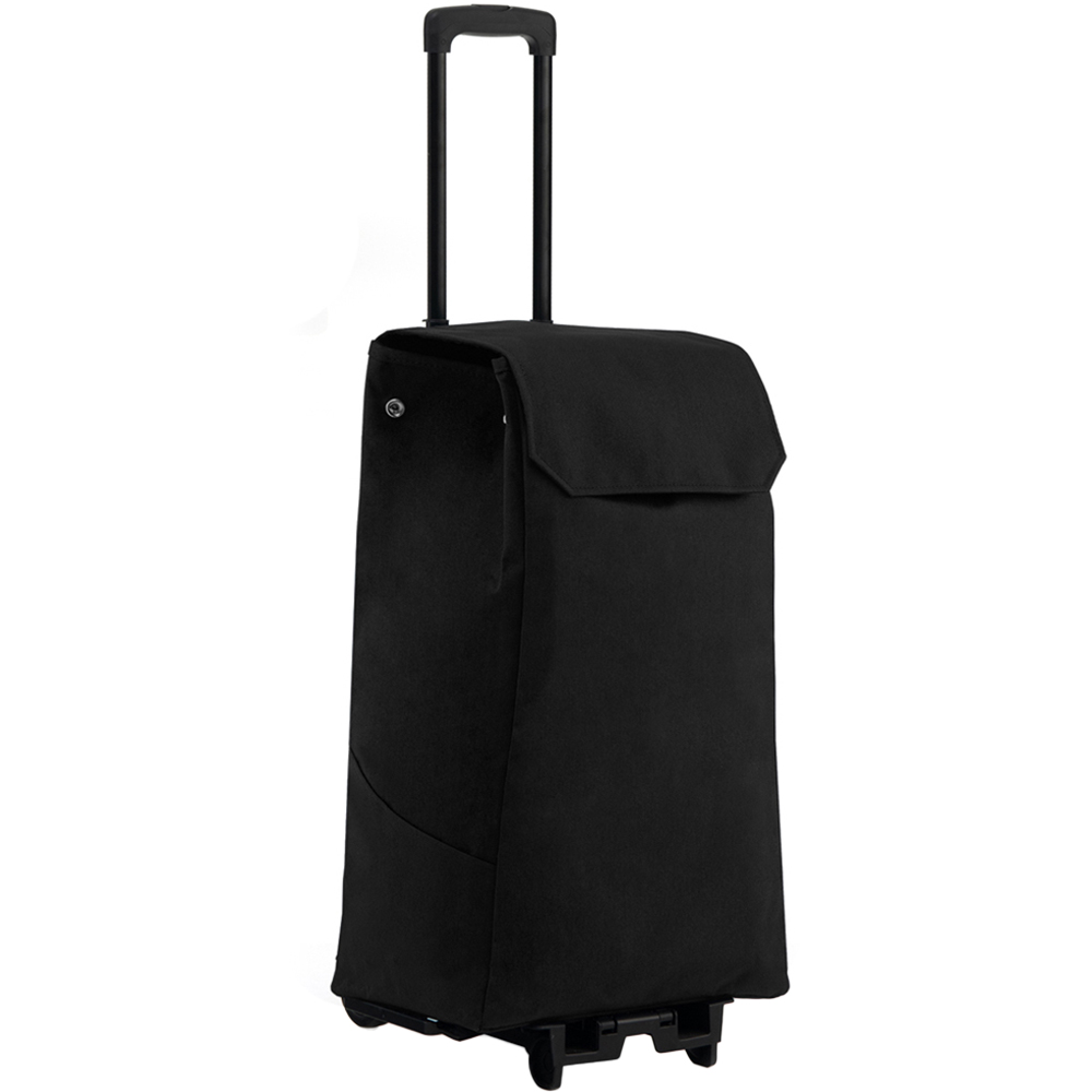 Costway 2 in 1 Black Foldable Shopping Trolley Bag Image 1
