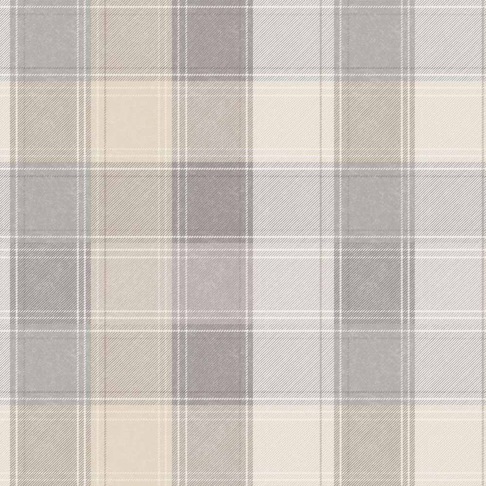 Arthouse Country Check Grey Wallpaper Image 1
