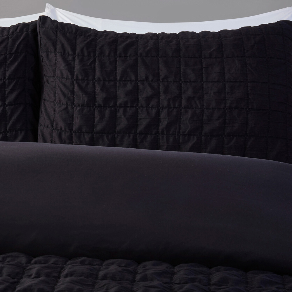 Kingston Check Duvet Set Black King Image 3