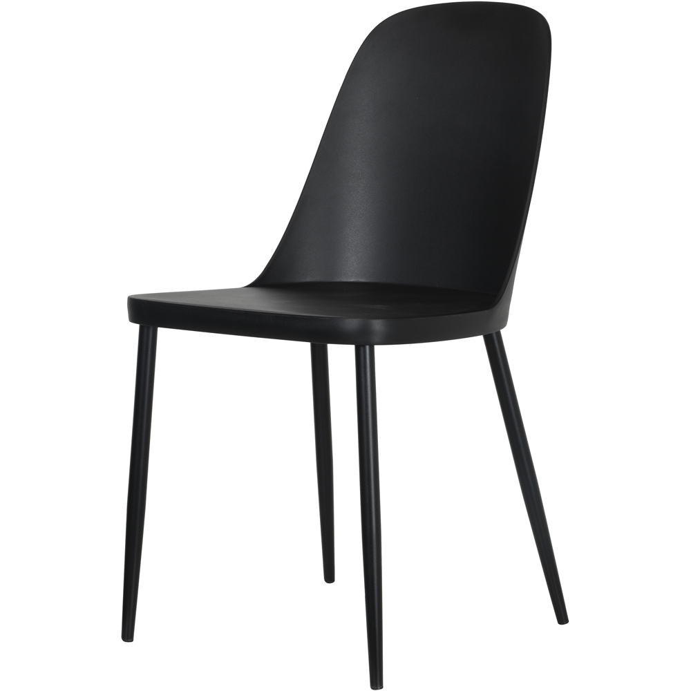 Core Products Aspen 4 Seater Square Dining Set Grey Oak and Black Image 3