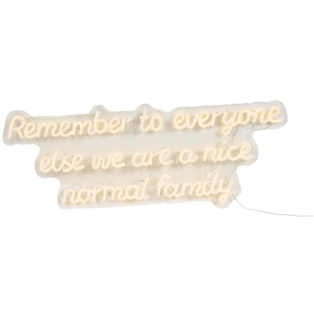 Remember Family Neon Sign - White Image 3