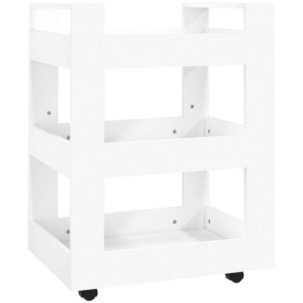 vidaXL 3 Shelf White Kitchen Trolley Image 2