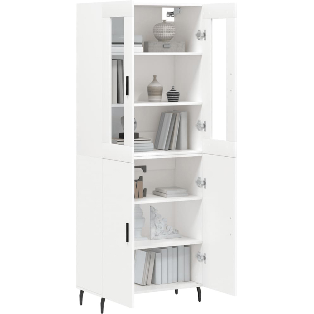 vidaXL 4 Door White Highboard Image 3