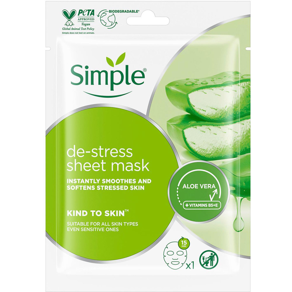 Simple Sheet Daily Skin Detox Sheet Mask 21ml 5 Pack Image 2