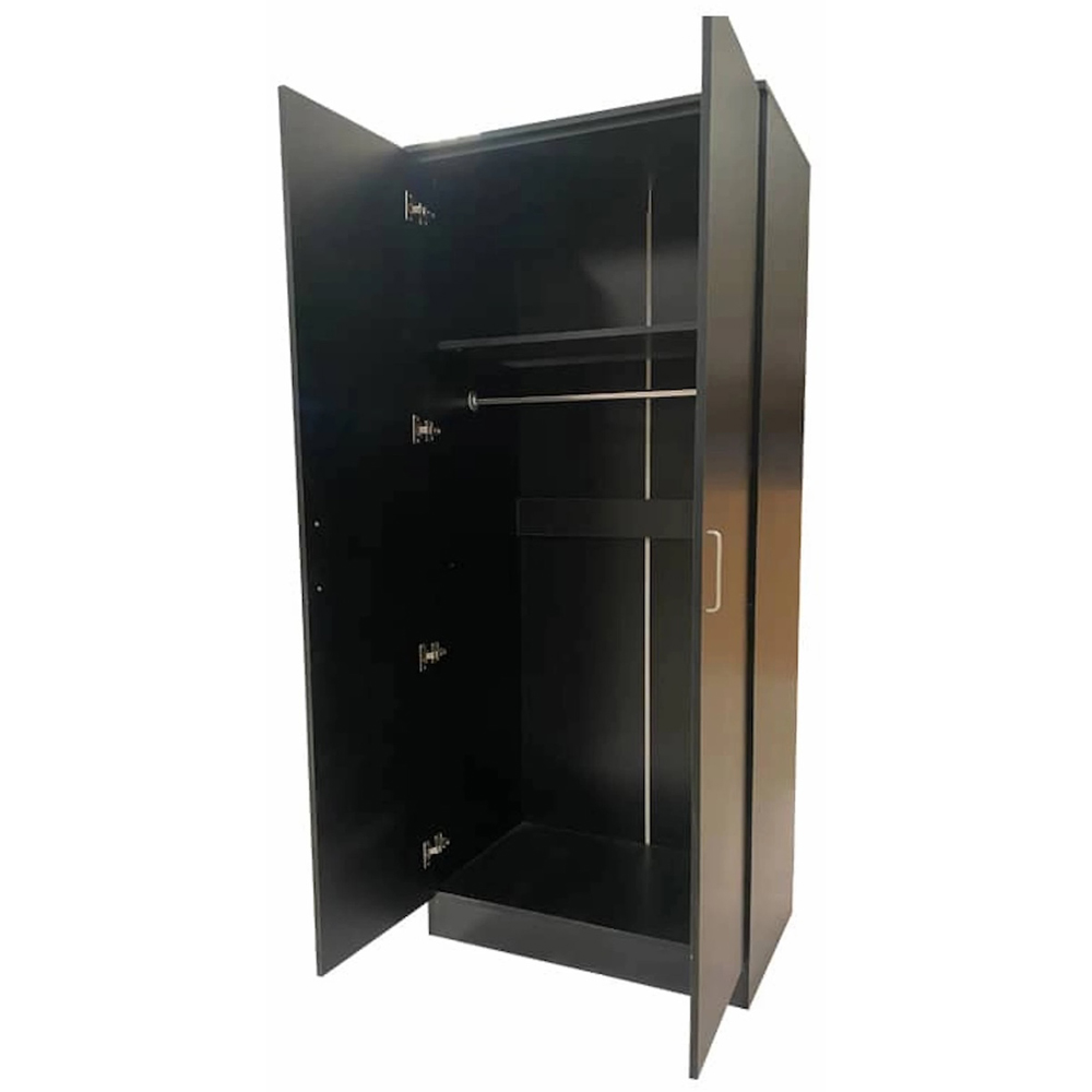 TJ'S Venice 2 Door Black Wardrobe Image 4