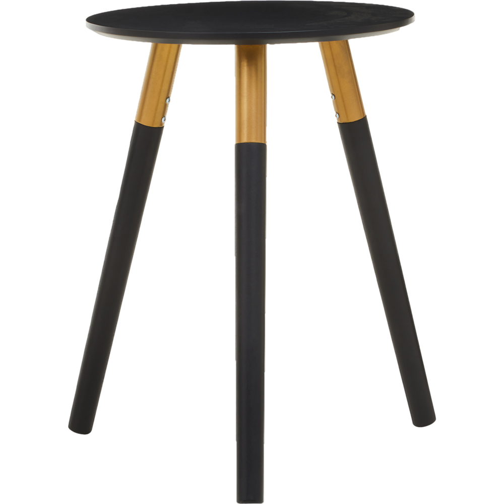 Premier Housewares Black Round Top Side Table Image 2