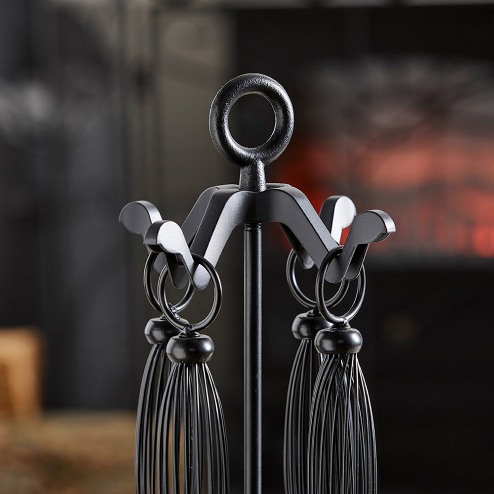 Inglenook Fireside Black Metal Fire Companion Set Image 3
