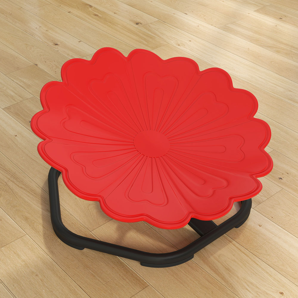Tommy Toys Red Kids Flower Shaped Swivel Sensory Spinning Chair Image 3