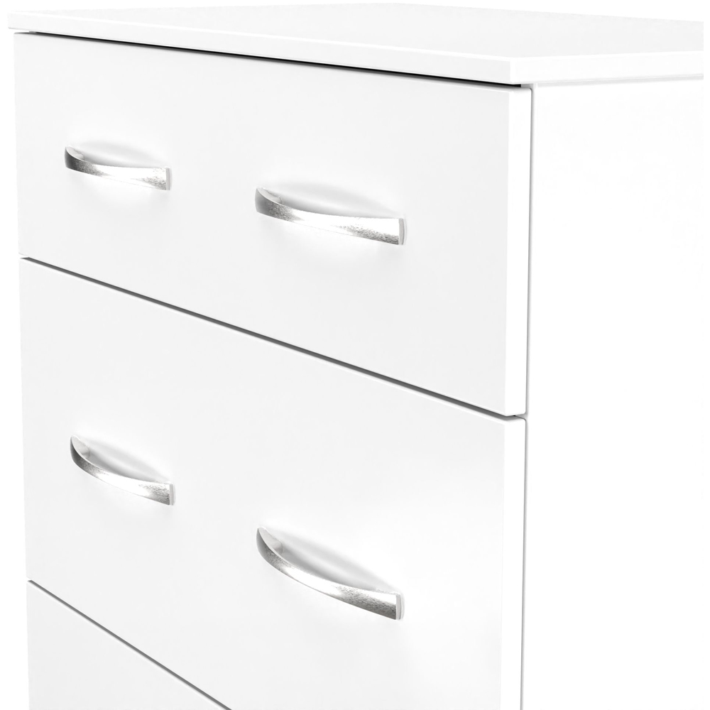 Crowndale Avon 3 Drawer Matt White Deep Chest of Drawers Ready Assembled Image 5