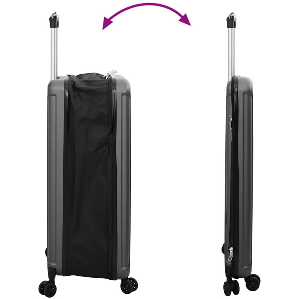 vidaXL 28 inch Grey Rectangular Travel Bag Image 7