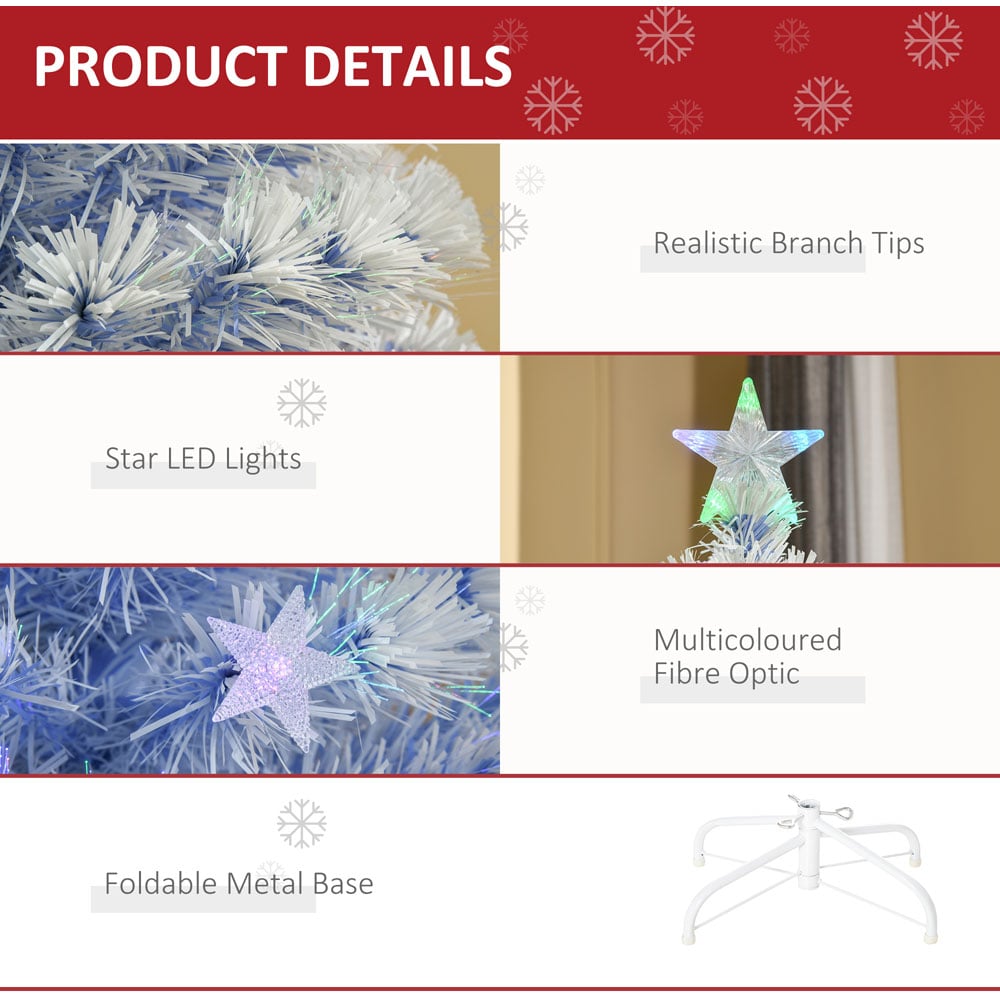 Everglow Fibre Optic LED Blue Artificial Christmas Tree 4ft Image 6