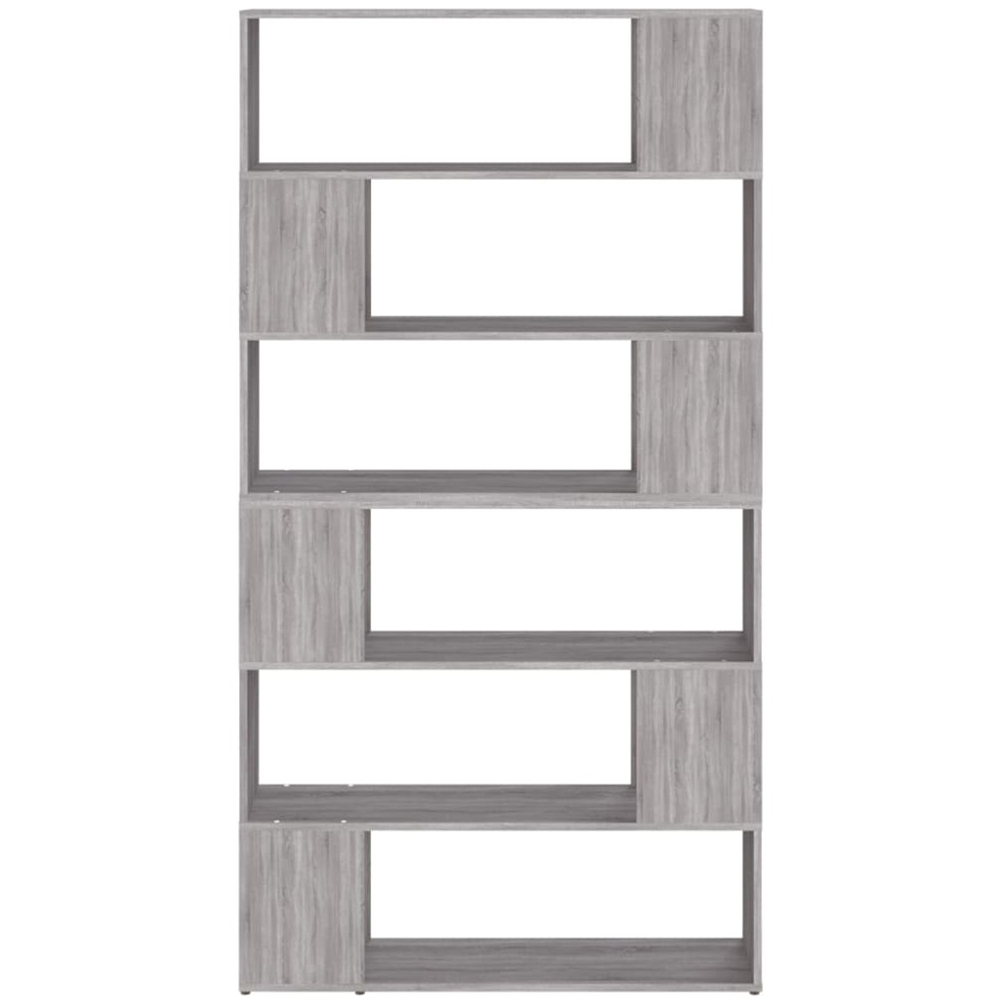 vidaXL 6 Shelf Grey Sonoma Bookcase Image 3