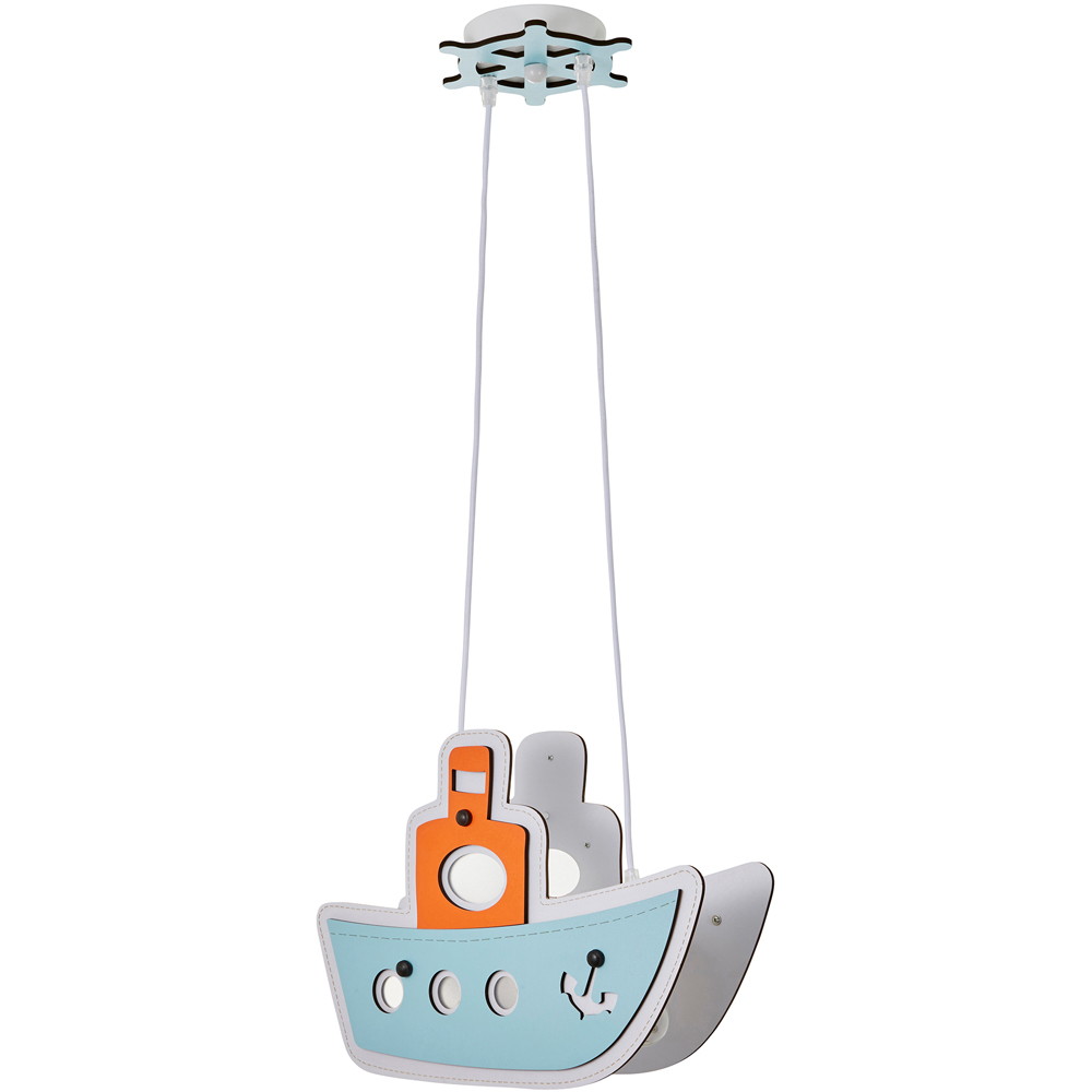 Glow Blue 3D Boat Ceiling Light Image 1