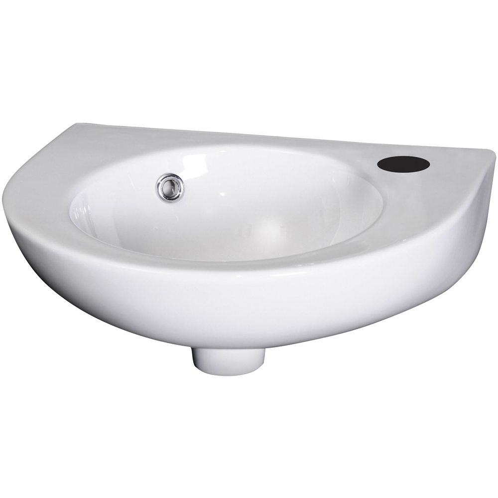 nuie Melbourne 1 Tap Hole White Wall Hung Basin 450mm Image 1