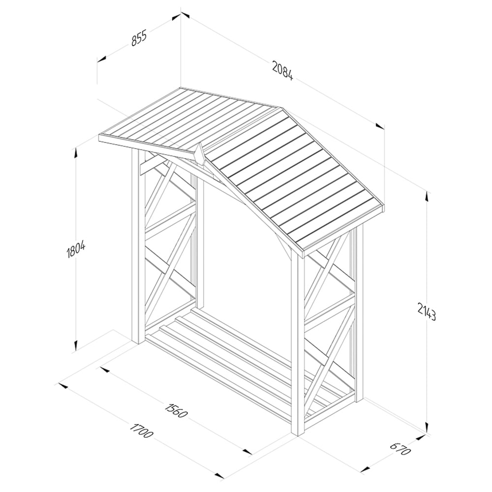 Forest Garden Large Apex Wall Store Image 6