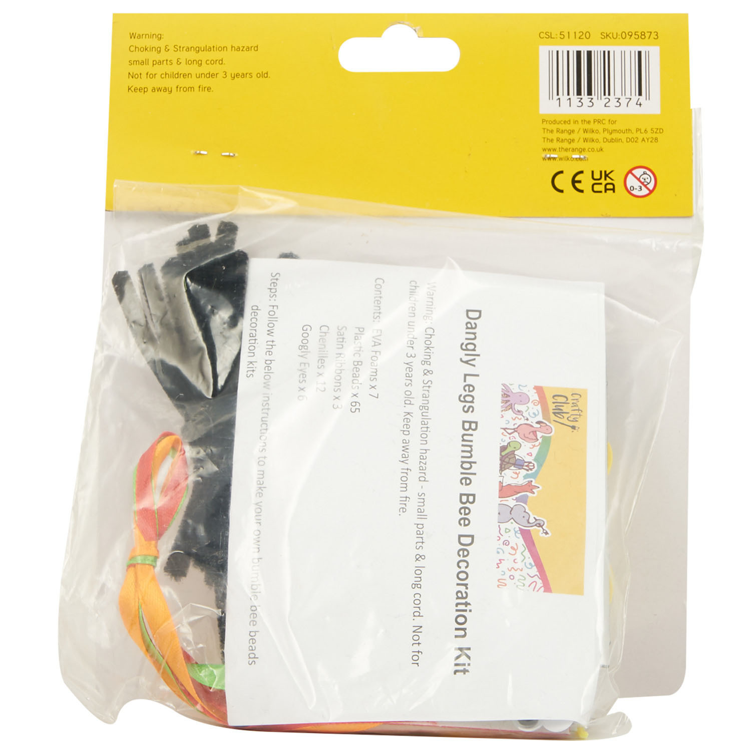Dangly Legs Bumble Bee Decoration Kit - Multicolour Image 2