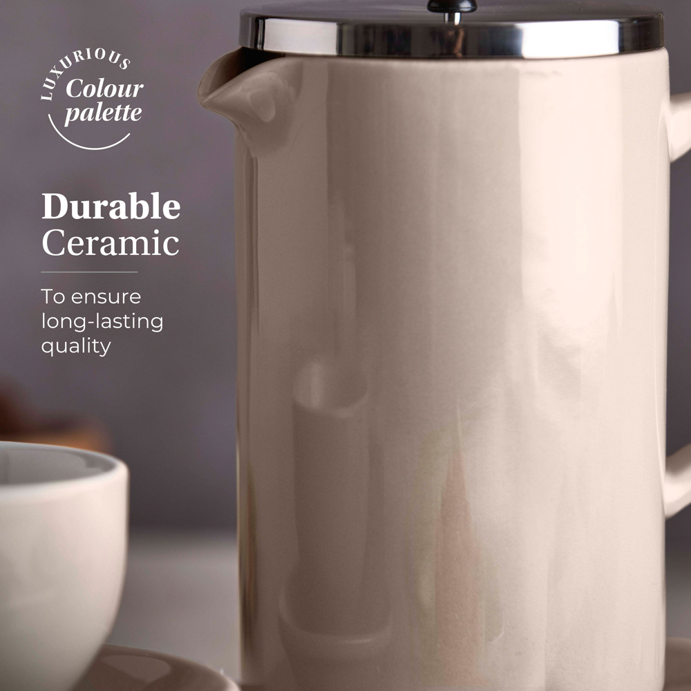 Barbary & Oak Nattura Cashmere Ceramic Cafetiere 800ml Image 4