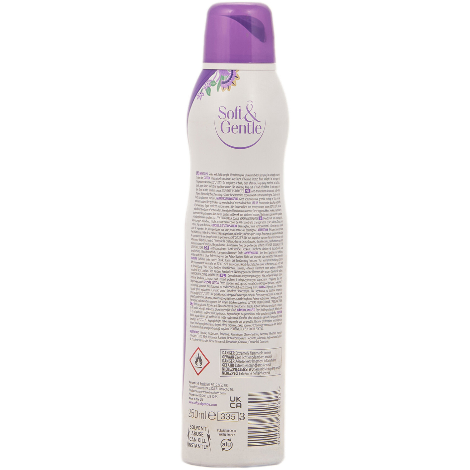 Soft & Gentle Orchid Desire Anti-Perspirant Deodorant Spray - Purple Image 2