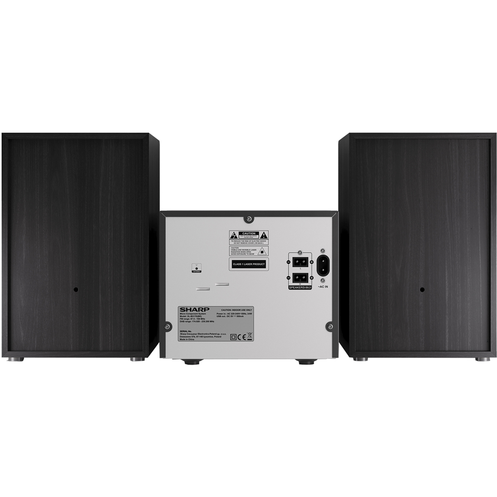Sharp Black Hi Fi Bluetooth Micro Music System Image 6