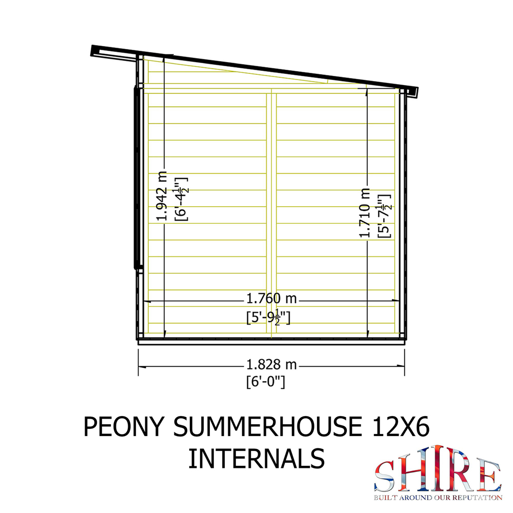 Shire GB Peony 12 x 6ft Summerhouse Image 7