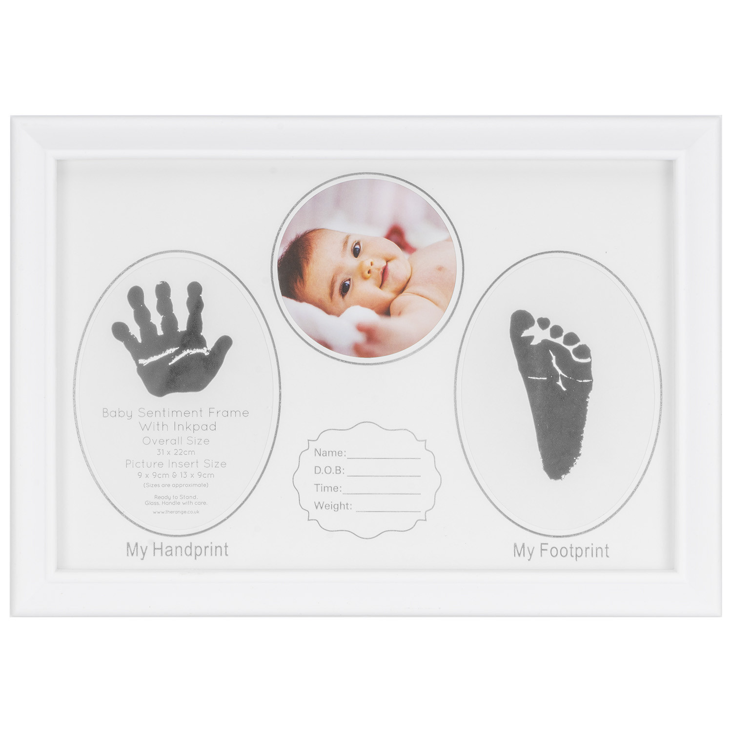 Baby Sentiment White Photo Frame with Inkpad 21 x 31cm Image 2